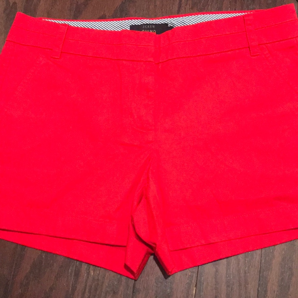 Red, size 6 J.Crew Chino Shorts